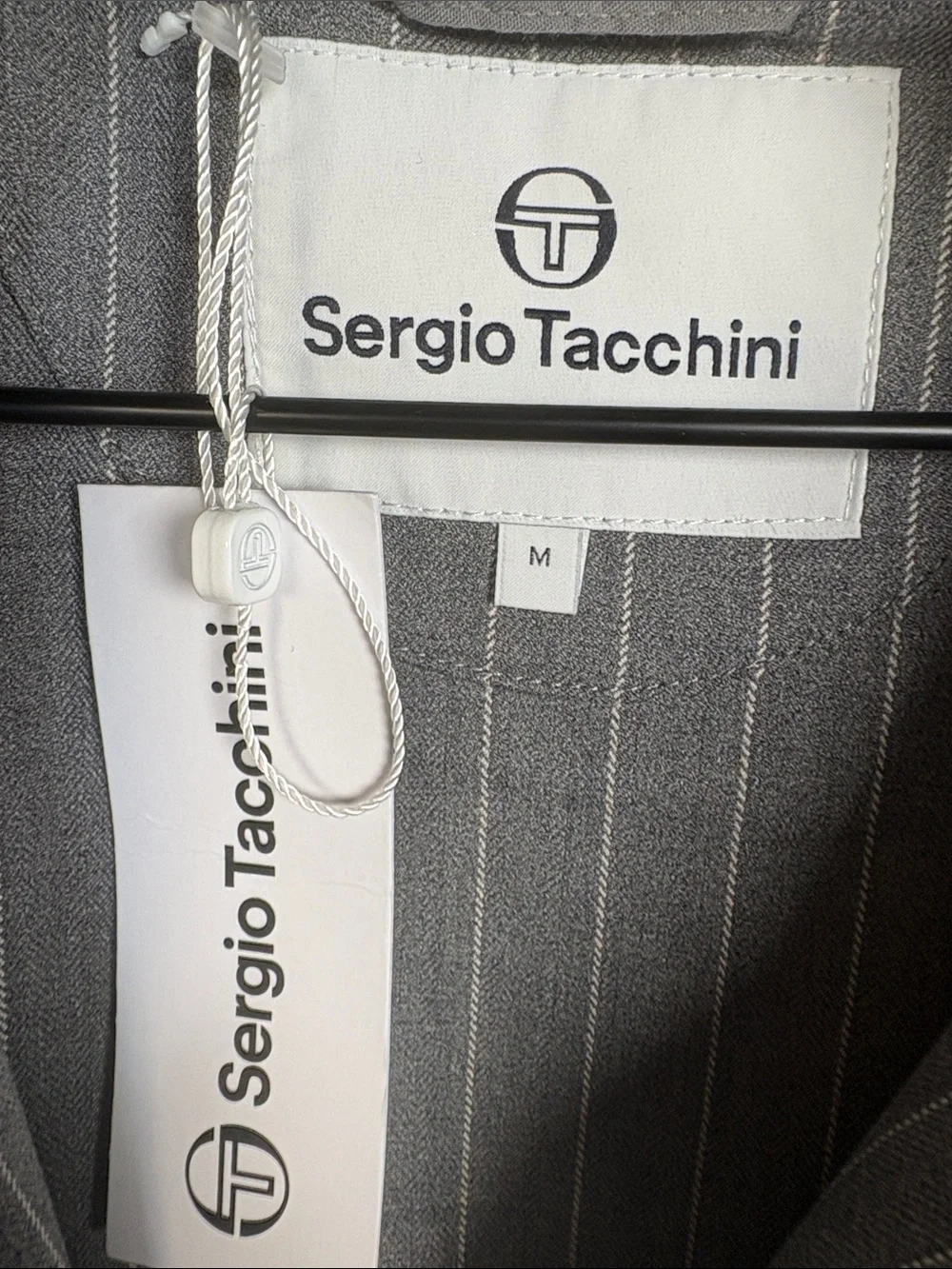 SERGIO TACCHINI NEW Gessato Suiting Track Pinstripe Jacket size Medium